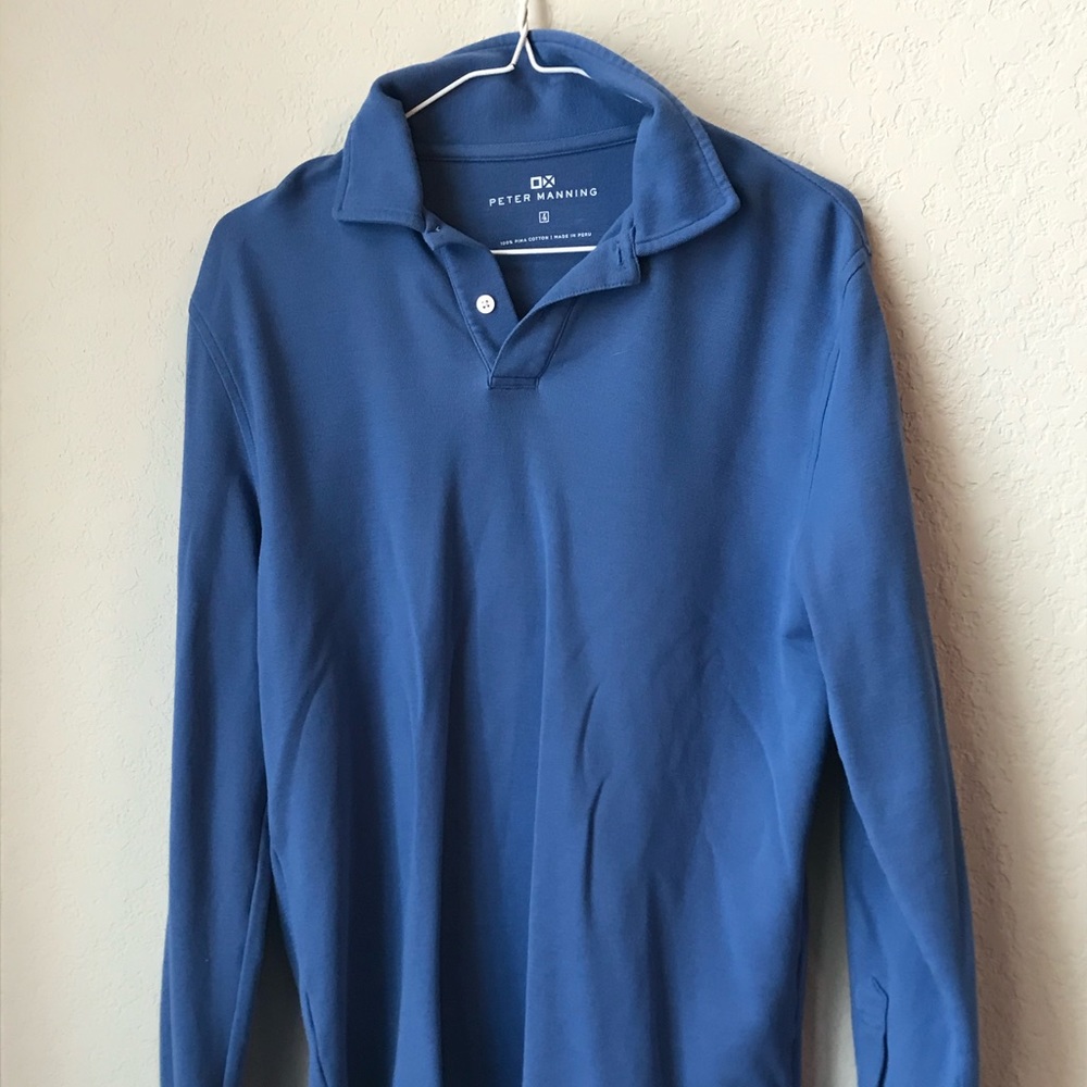Peter Manning long sleeve blue polo